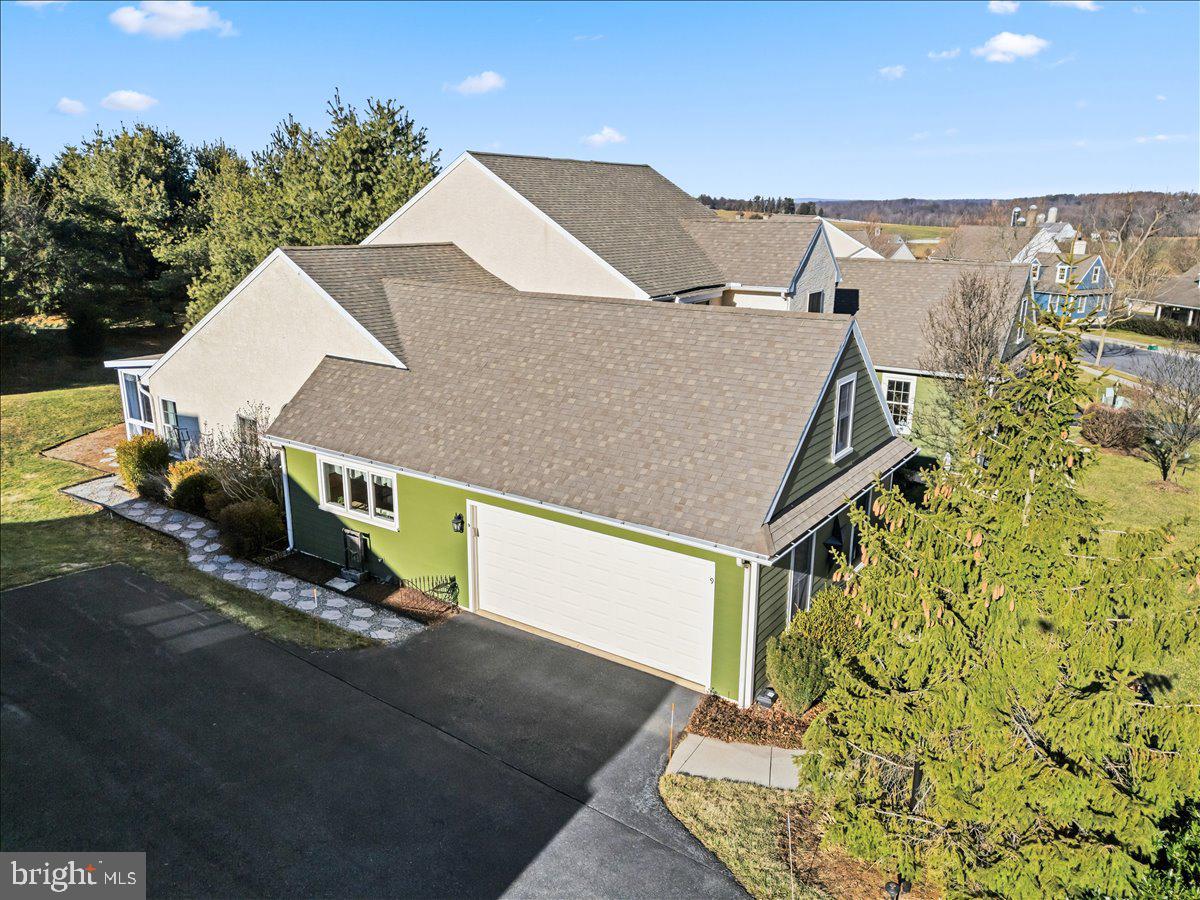 9 Parkside Drive Elverson, PA 19520 - Photo 26 of 33 an aerial view of a house with swimming pool and porch