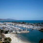 a view of ocean and building