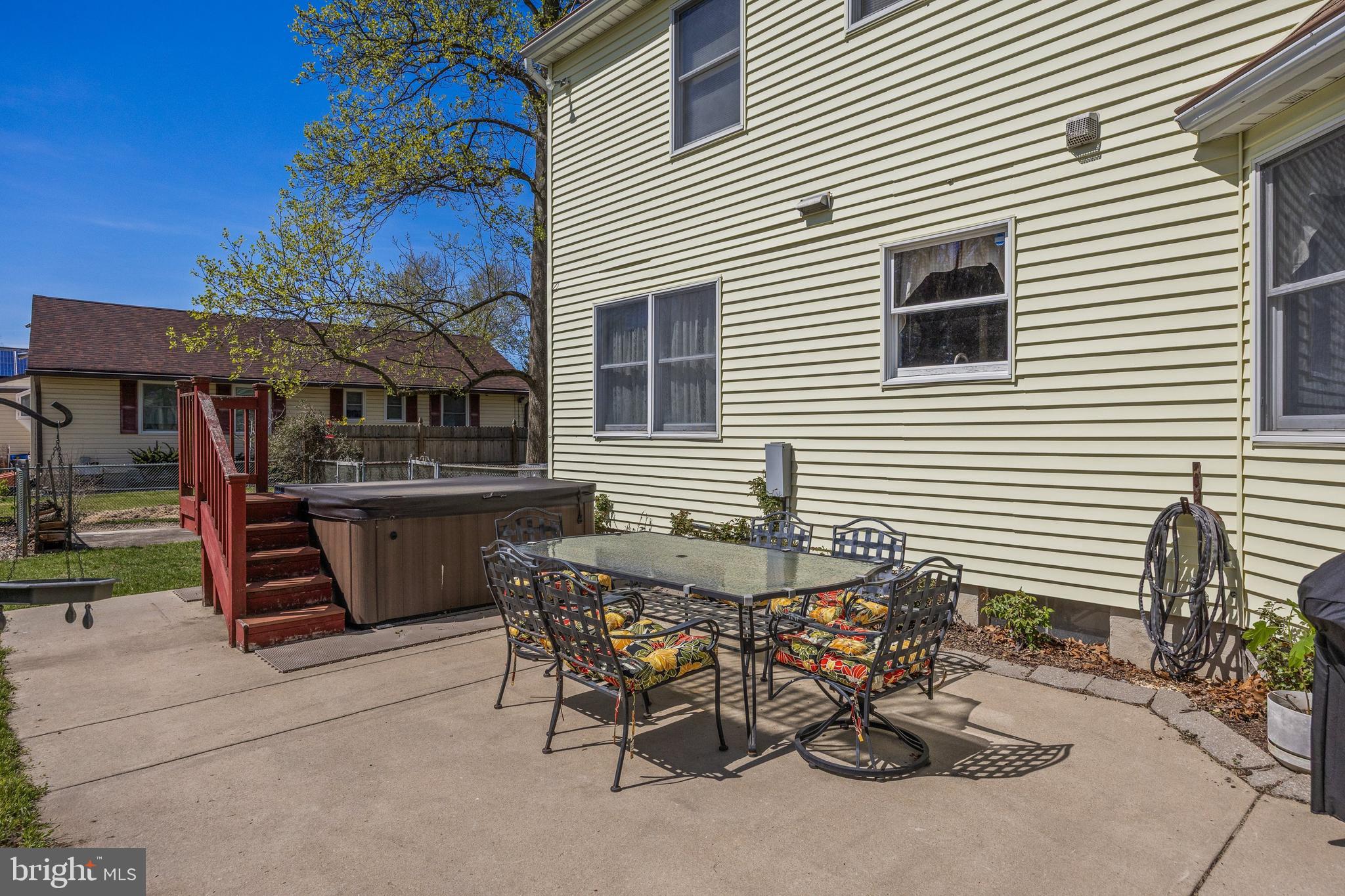 446 Prospect Avenue West Berlin, NJ 08091 - Photo 37 of 54 a view of a patio with table and chairs and potted plants