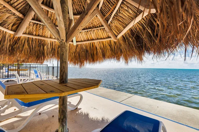 a view of a lake with a lot of flower around