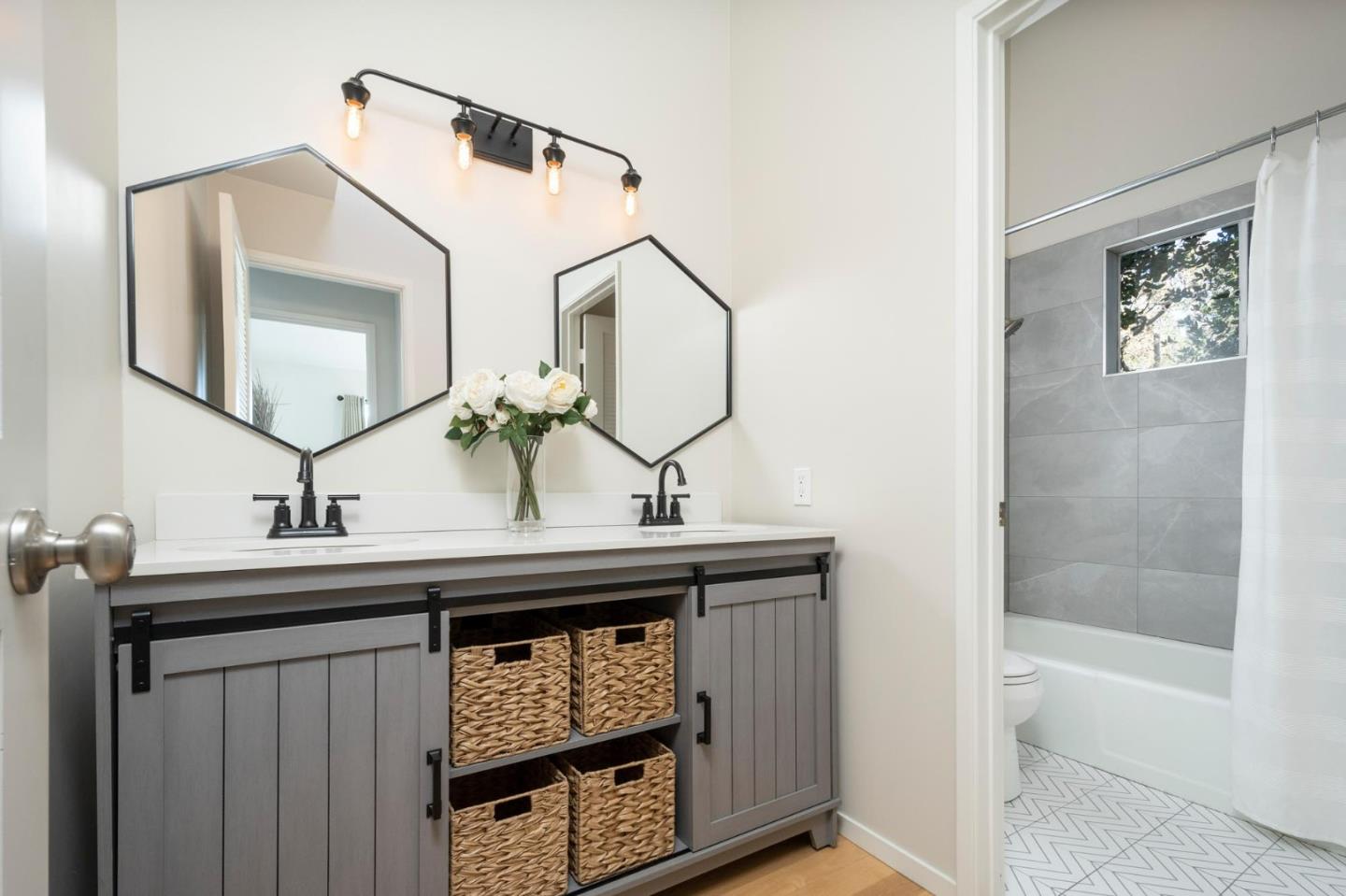 2499 Alpine Road Menlo Park, CA 94025 - Photo 20 of 28 a view of bathroom with a sink and mirror