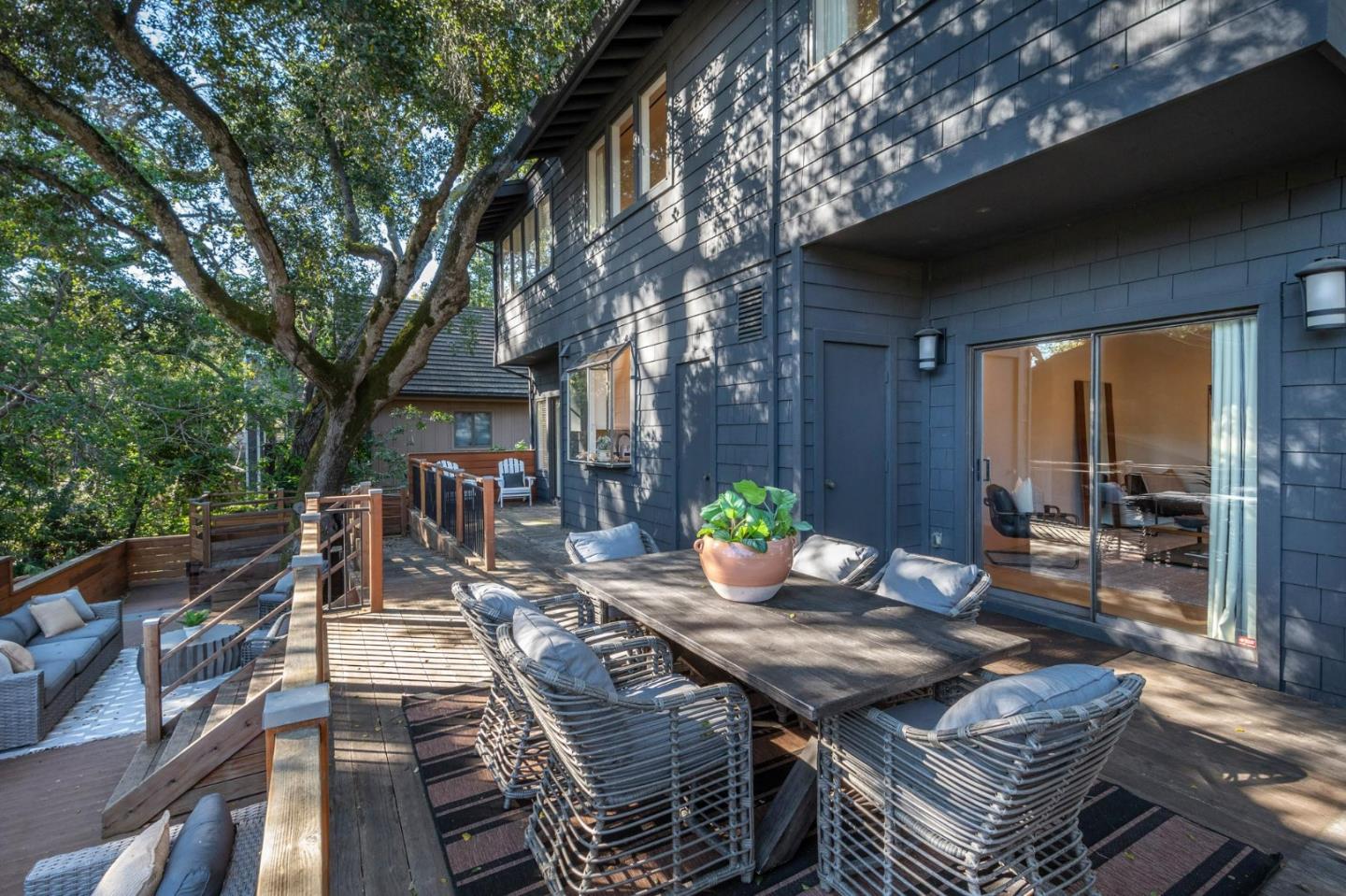 2499 Alpine Road Menlo Park, CA 94025 - Photo 24 of 28 a view of a patio with table and chairs and potted plants