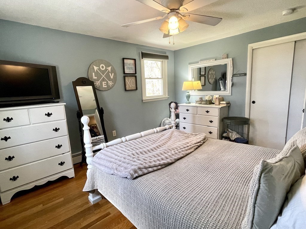 50 Adams Road Townsend, MA 01469 - Photo 18 of 31 a bedroom with a bed and flat tv screen on dresser