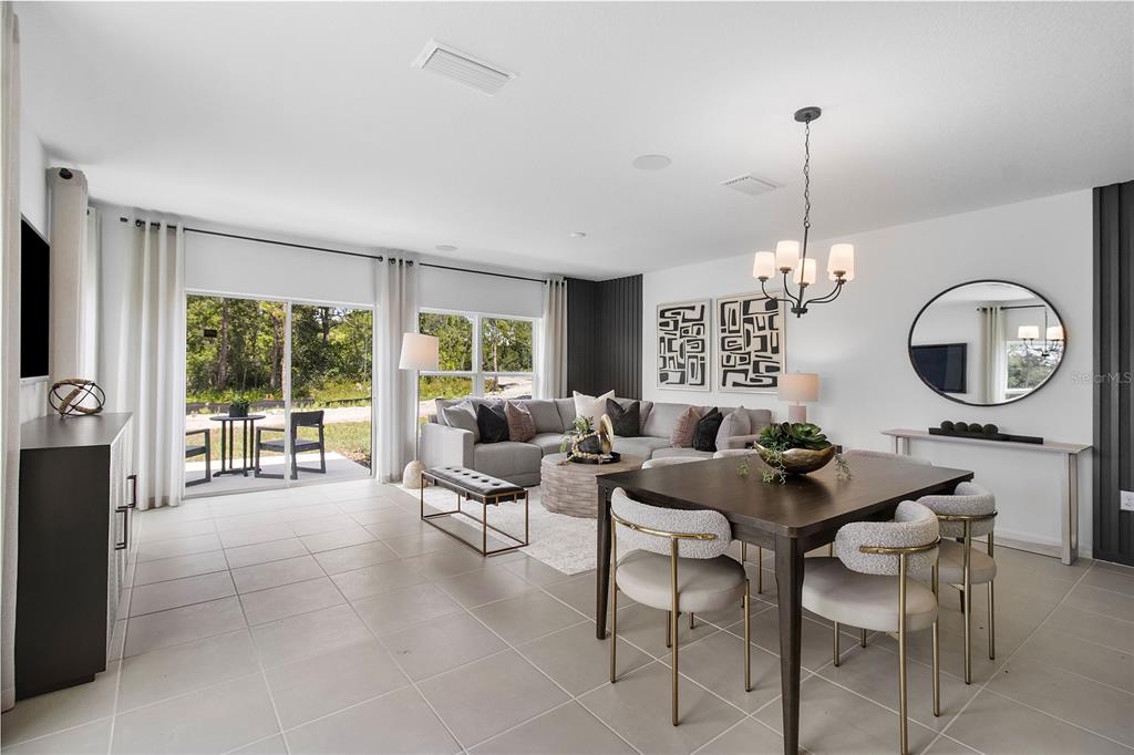 16639 Luminary Loop Clermont, FL 34714 - Photo 6 of 26 a living room with furniture a chandelier and a large window