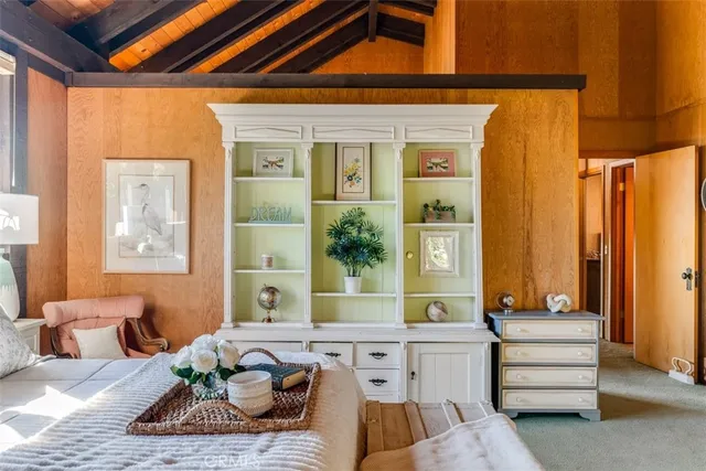 an outdoor space with seating area and furniture