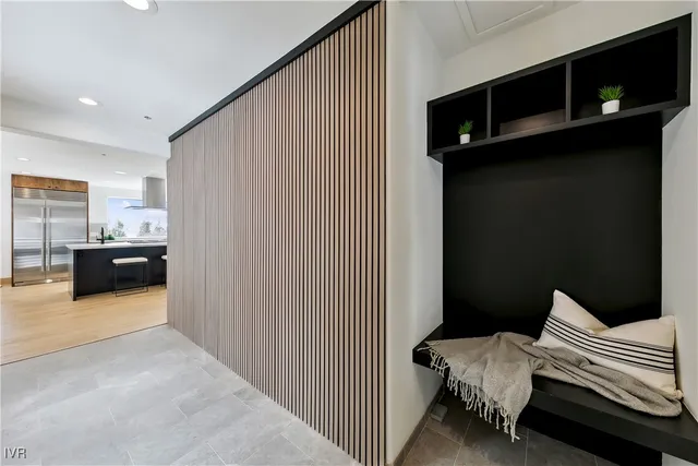 a view of kitchen and living room