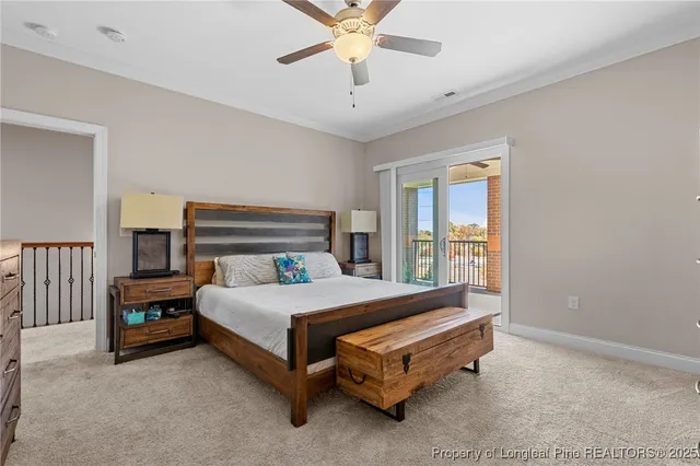 a view of a balcony with a ceiling fan