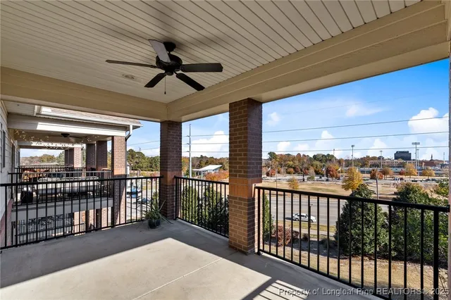 an aerial view of residential building with parking space