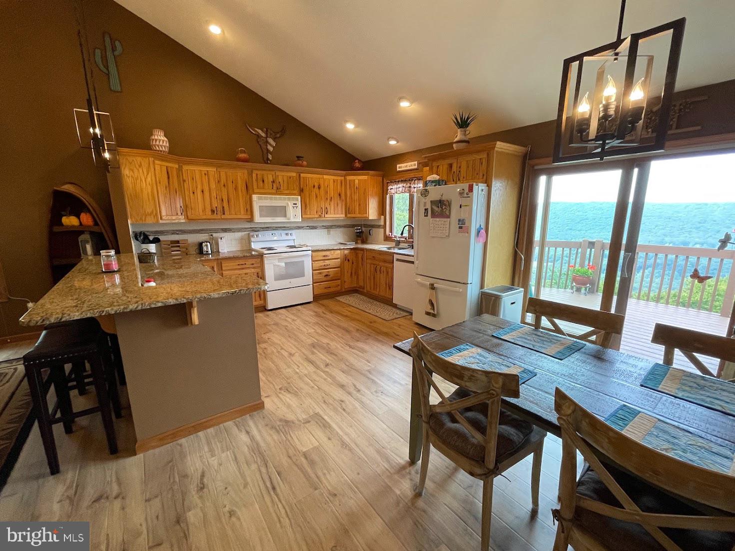 130 Summit Road Hazleton, PA 18202 - Photo 23 of 63 large kitchen with view and access to deck