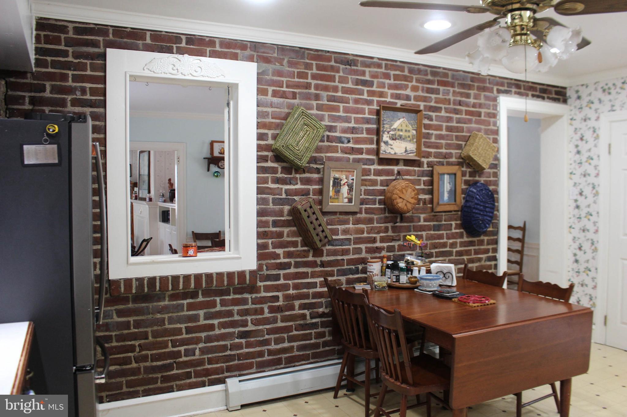 1046 Eagle Road Huntingdon Valley, PA 19006 - Photo 34 of 108 Kitchen with original brick wall