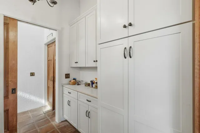 a view of wooden balcony