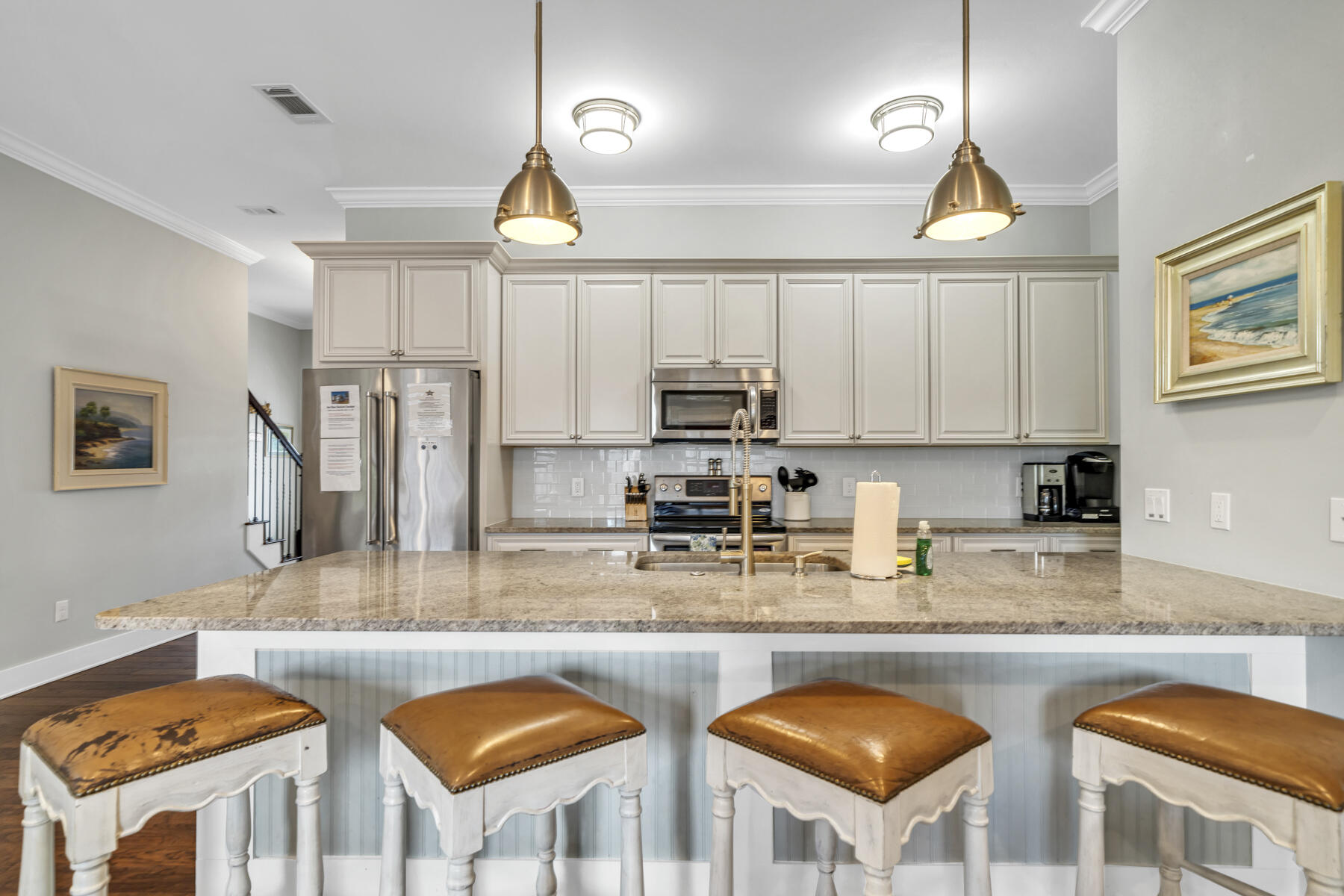 71 Emma Huggins Lane Santa Rosa Beach, FL 32459 - Photo 13 of 33 a kitchen with stainless steel appliances granite countertop a sink a stove and cabinets