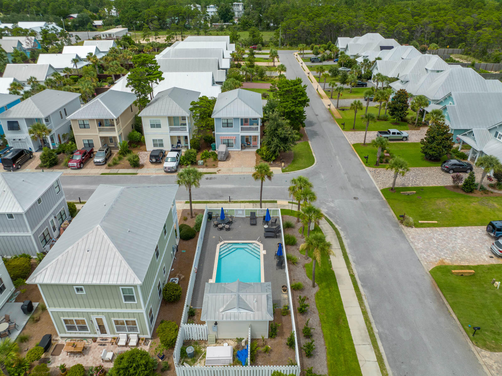 71 Emma Huggins Lane Santa Rosa Beach, FL 32459 - Photo 6 of 33 an aerial view of multiple houses with yard