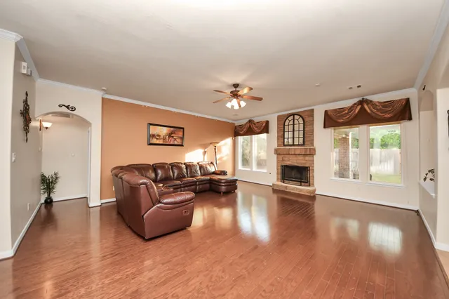 a view of livingroom with furniture and hardwood floor