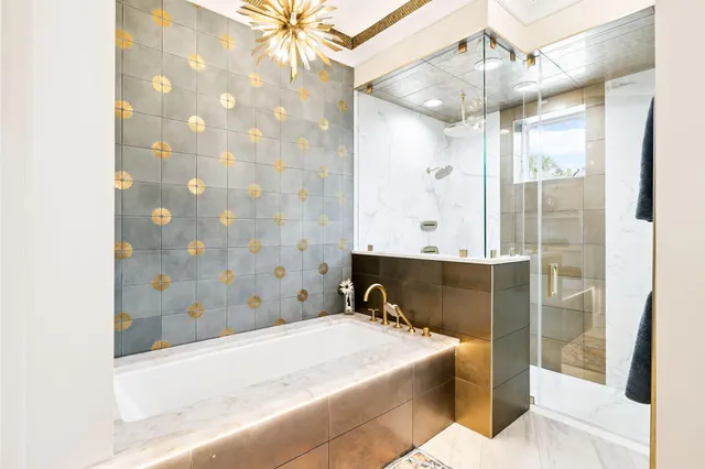a bathroom with a sink vanity and a mirror
