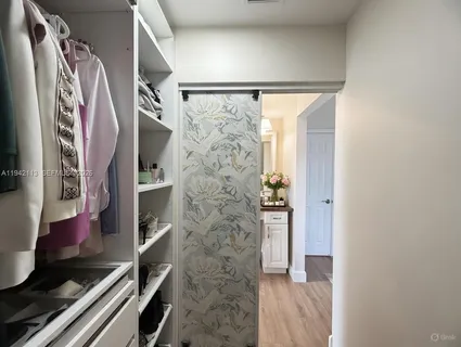 a view of walk in closet