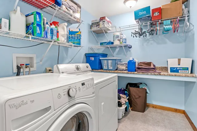 a view of an entryway with a glass door