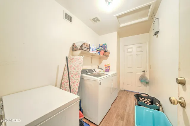 a view of a patio with garden