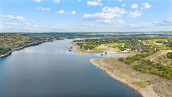 a view of a lake with houses