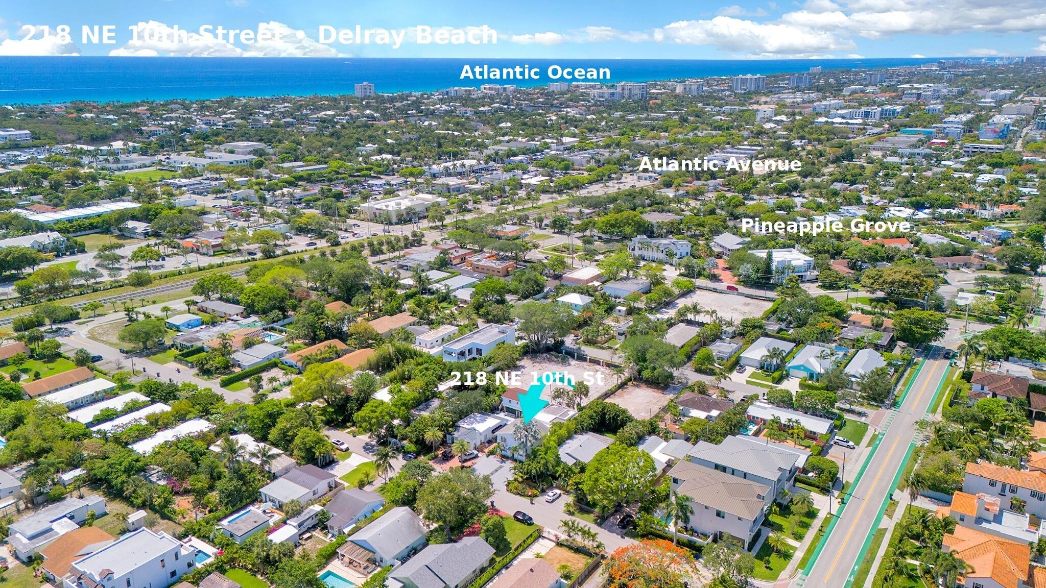 218 Northeast 10th Street Delray Beach, FL 33444 - Photo 3 of 43 a view of city and mountain