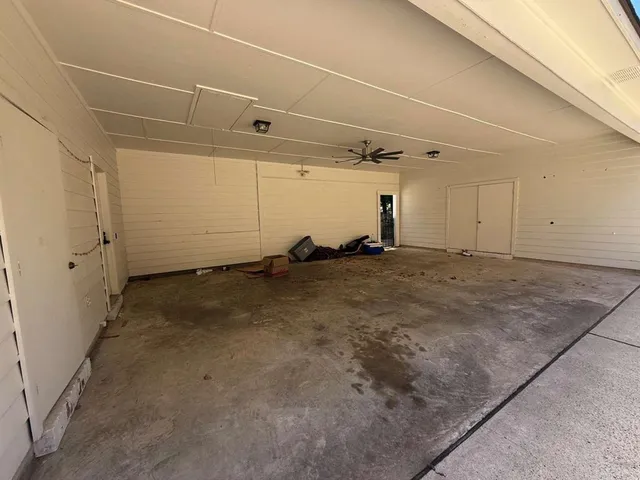 a view of a room with rack on the wall