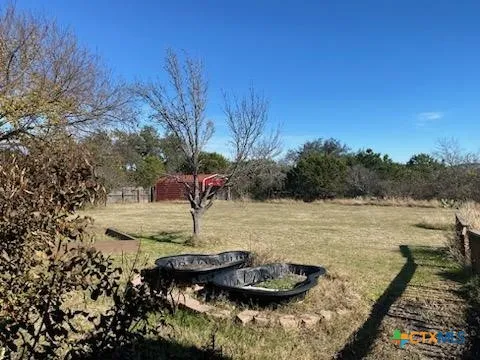 a view of a garden from a terrace