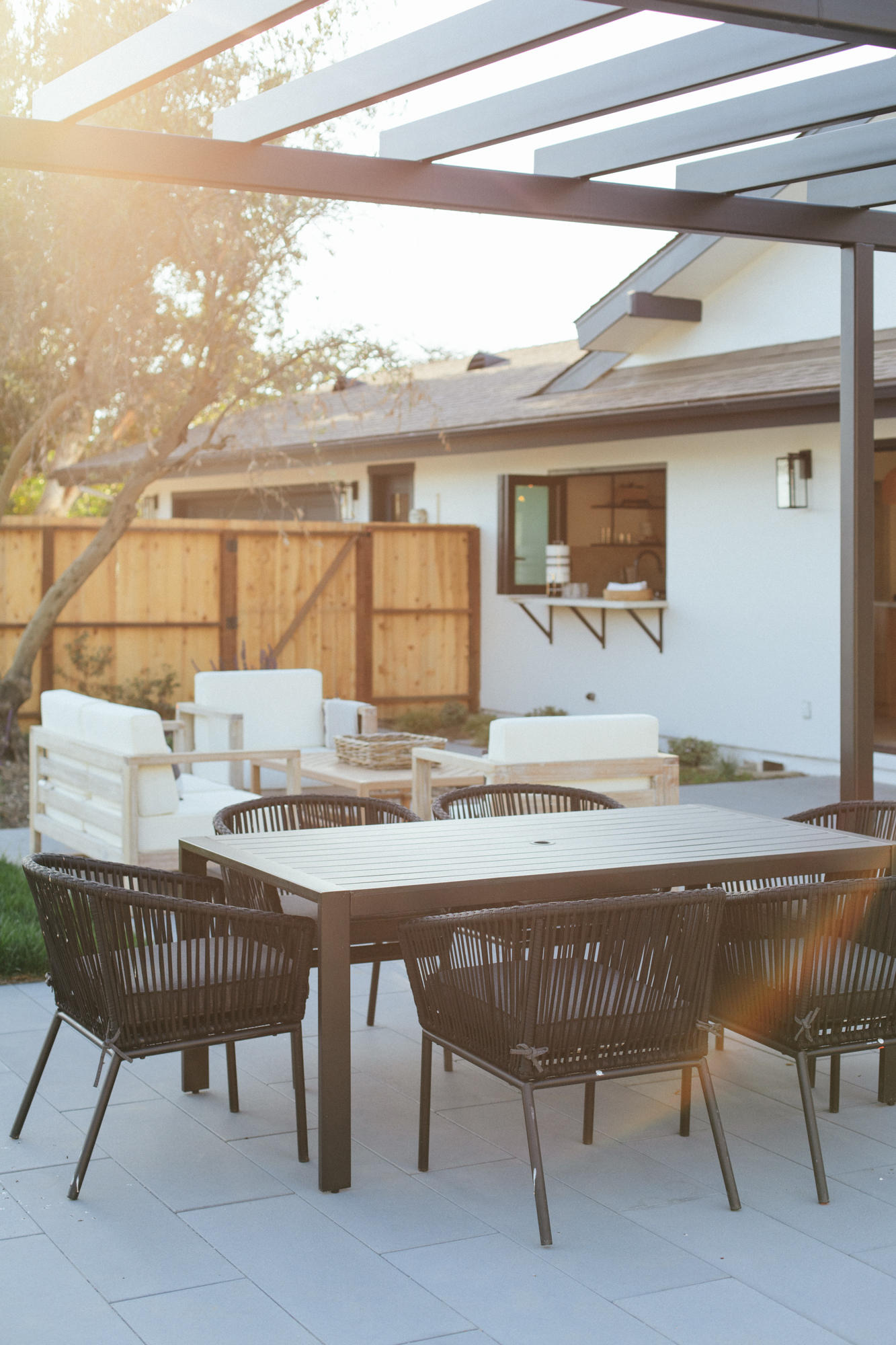 4671 La Espada Drive Santa Barbara, CA 93111 - Photo 31 of 37 a kitchen with a table chairs and a barbeque