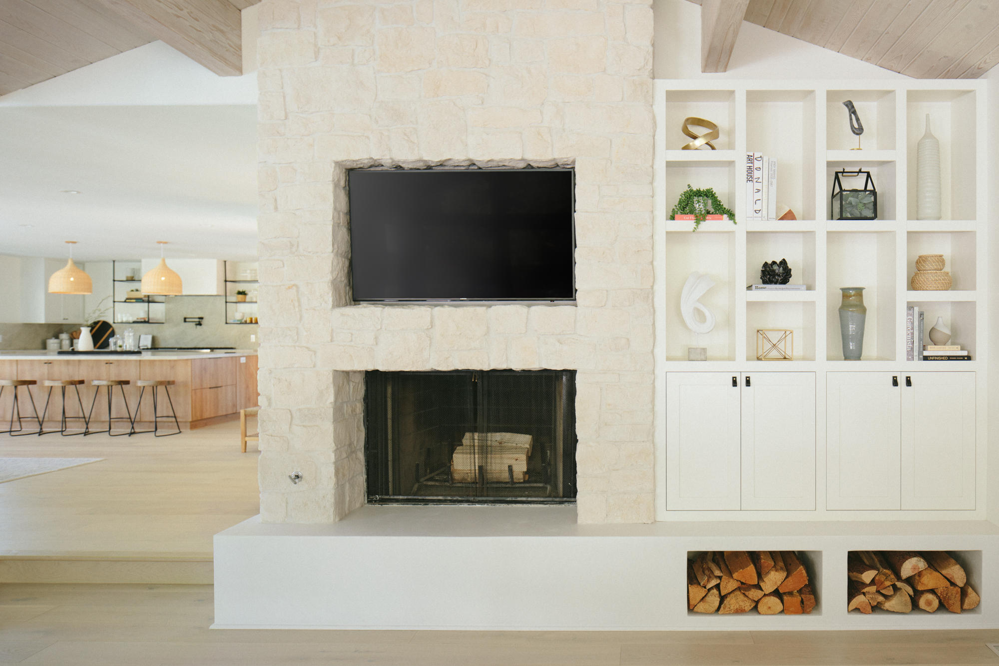 4671 La Espada Drive Santa Barbara, CA 93111 - Photo 10 of 37 a living room with furniture a flat screen tv and a fireplace