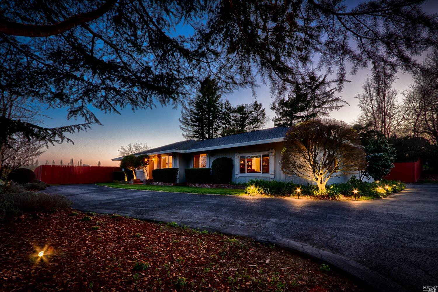 505 Rainsville Road Petaluma, CA 94952 - Photo 1 of 1 Sunset- front of the house