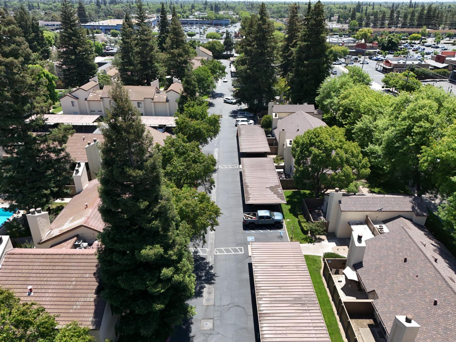 3700 Tully Road, Unit 5 Modesto, CA 95356 - Photo 38 of 38 an aerial view of residential houses with outdoor space
