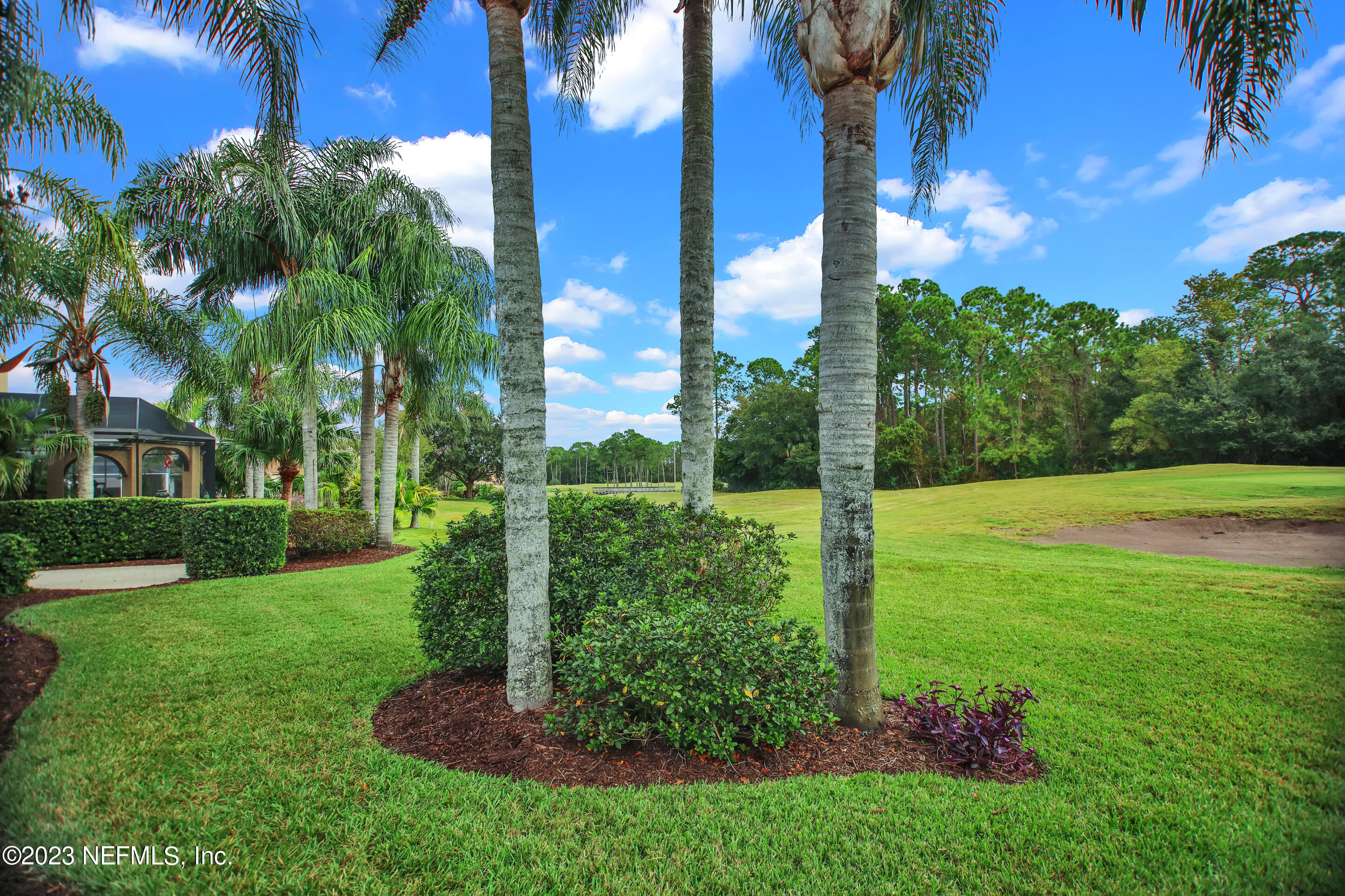 944 Oxford Drive St. Augustine, FL 32084 - Photo 52 of 58 a view of a fountain in a yard with palm trees