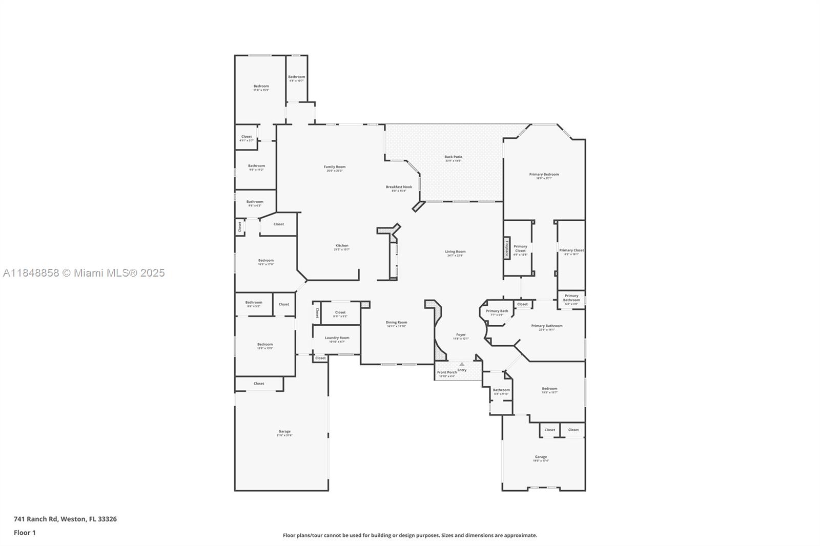 741 Ranch Road Weston, FL 33326 - Photo 35 of 35 a picture of floor plan