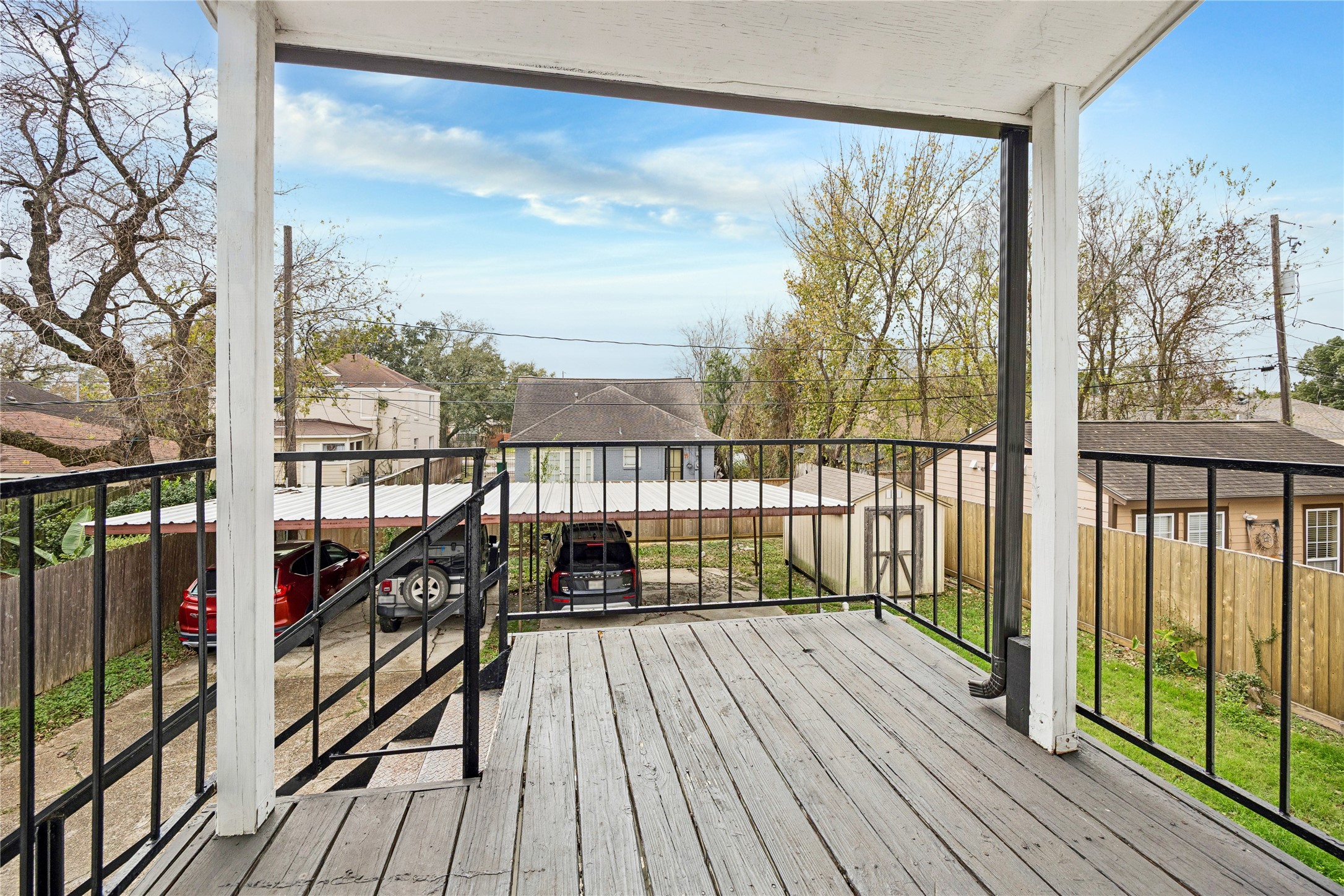 2614 Cleburne Street Houston, TX 77004 - Photo 13 of 17 a view of balcony with wooden floor