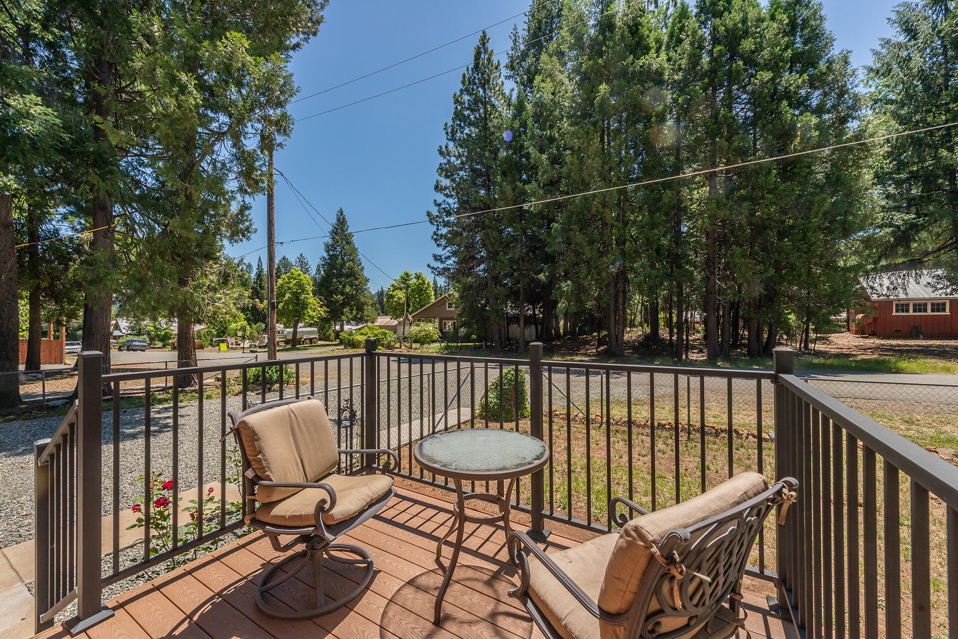 111 Scott Trinity Center Trinity Center, CA 96091 - Photo 40 of 46 a view of a chair and tables in the balcony