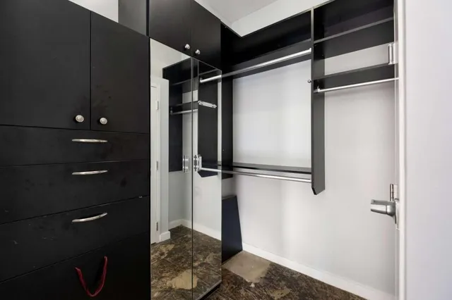 a view of a walk in closet