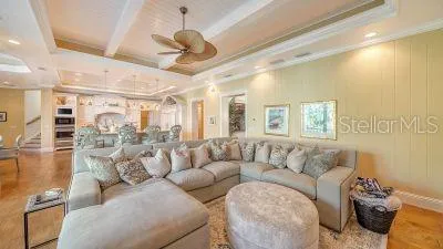 a kitchen with a sink and large window