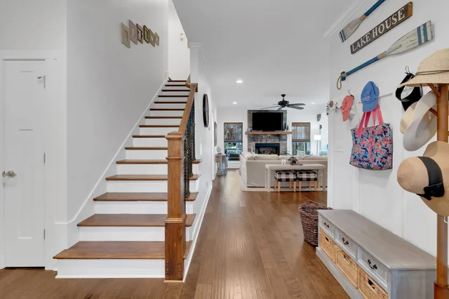 a view of a park with trees