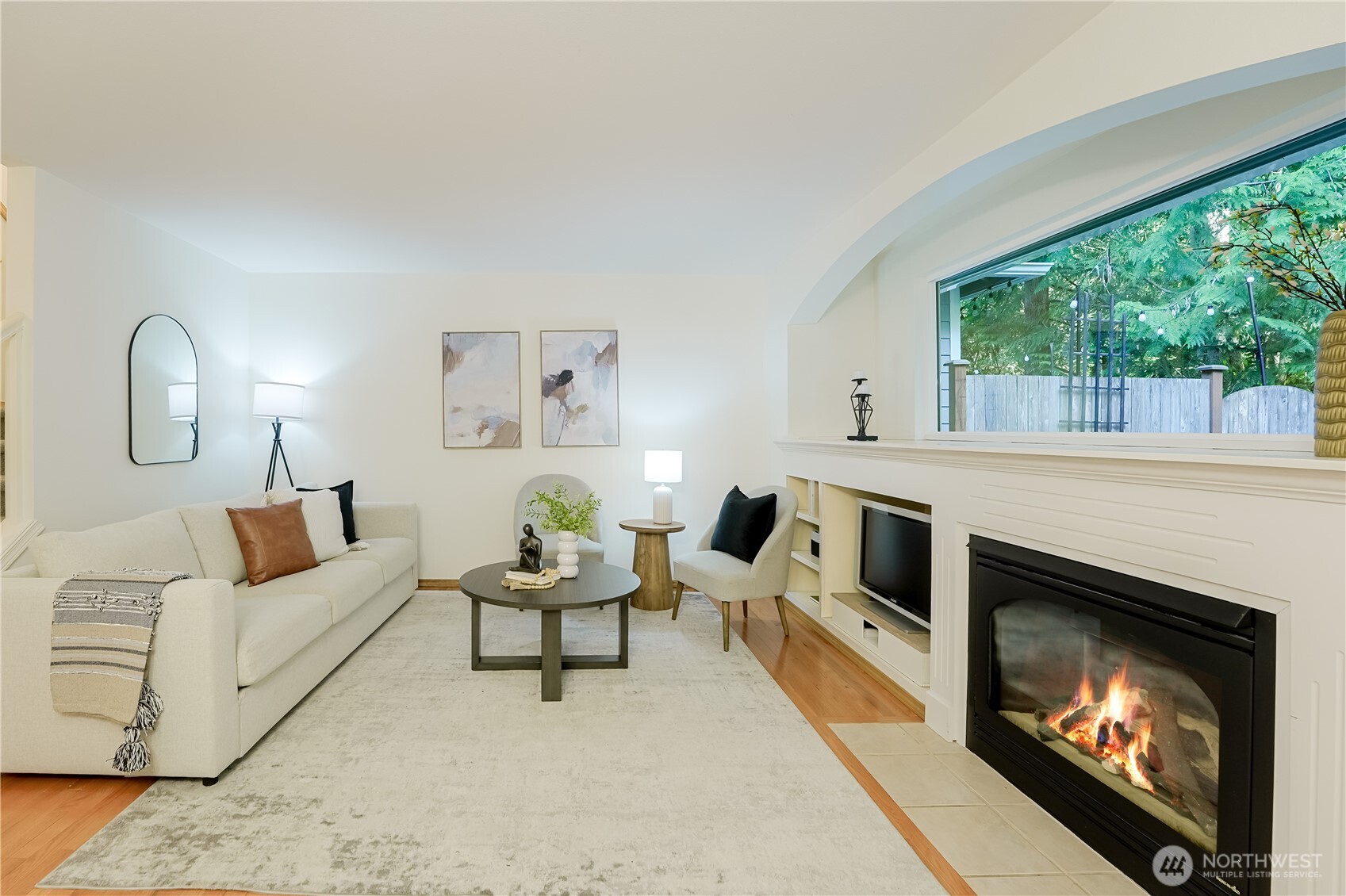 2201 192nd Street Southeast, Unit P4 Bothell, WA 98012 - Photo 8 of 28 a living room with furniture and a fireplace