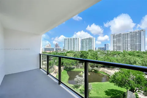 a view of a city from a balcony
