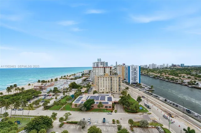 a view of a city with tall buildings