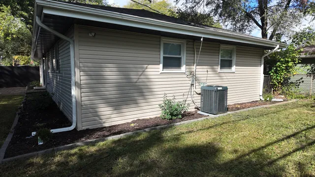a view of an outdoor space and a yard