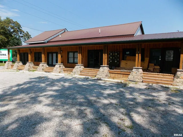 a front view of a building