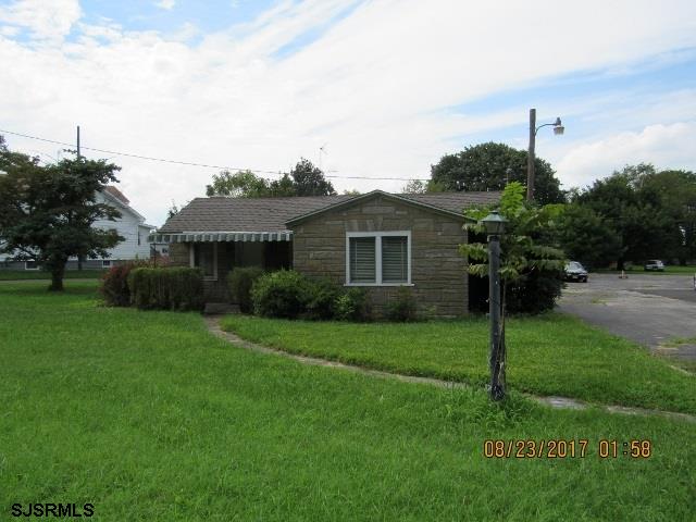 a backyard of a house with plants and palm trees