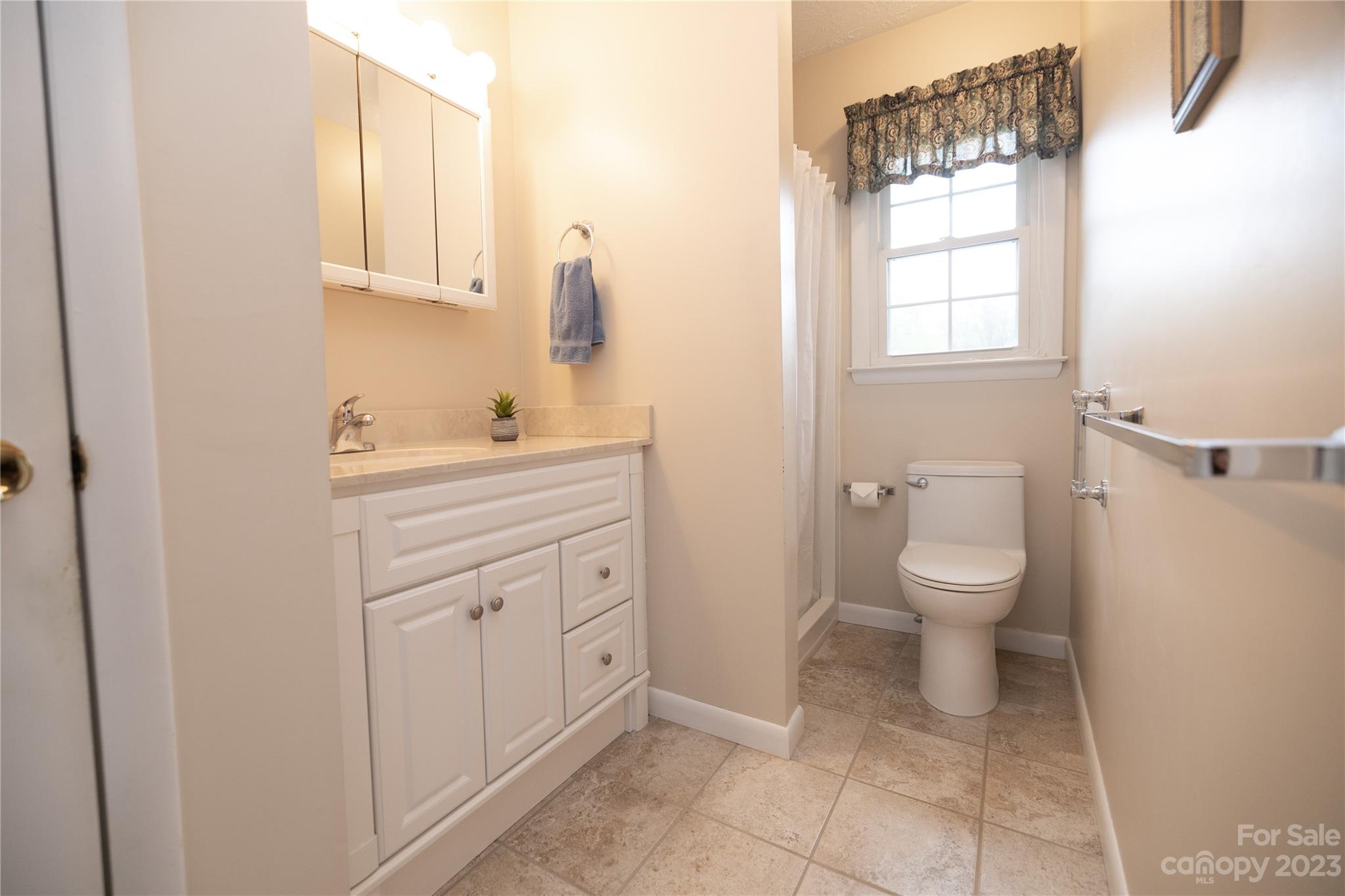 19 Norman Road Fletcher, NC 28732 - Photo 16 of 30 a bathroom with a toilet sink and mirror