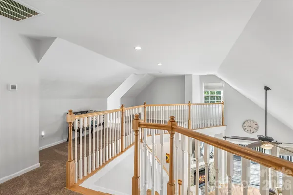 a view of an entryway with stairs