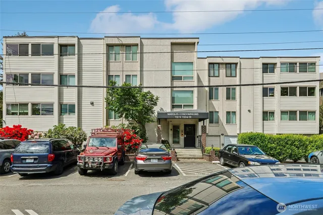 a car parked in front of a building