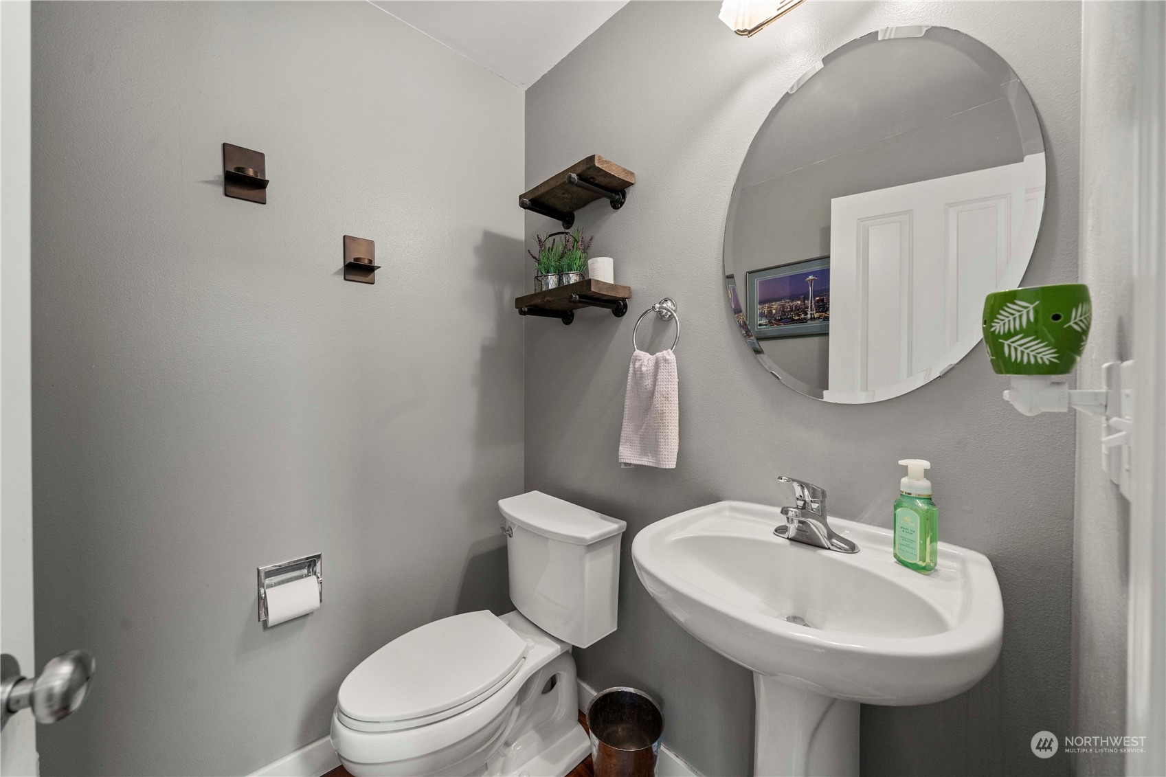 28002 Maple Ridge Way Southeast Maple Valley, WA 98038 - Photo 14 of 33 a bathroom with a toilet sink and mirror