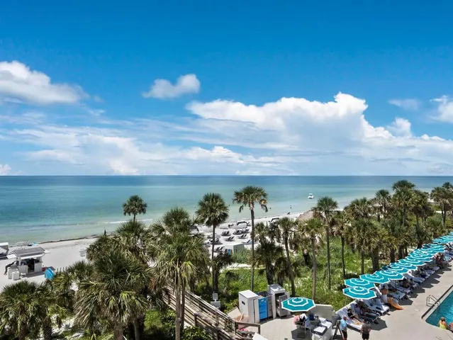 a view of building with an ocean view