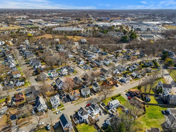 an aerial view of multiple house
