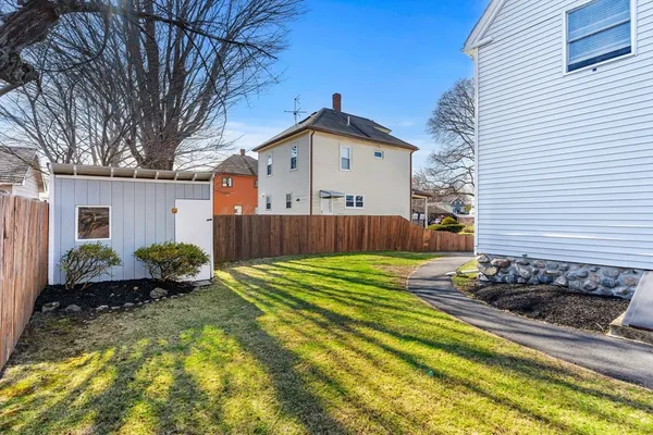 a backyard of a house